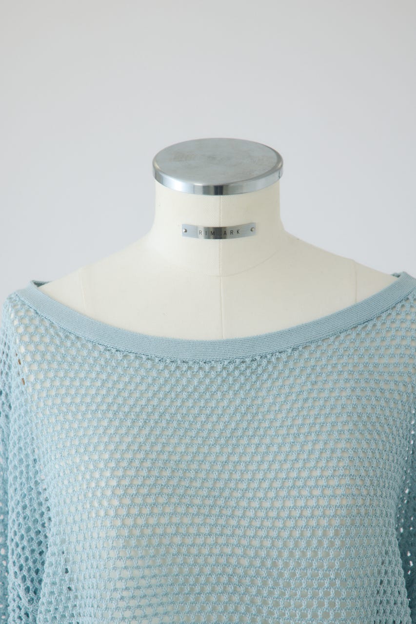 See through long sleeve tops L/BLU FREE