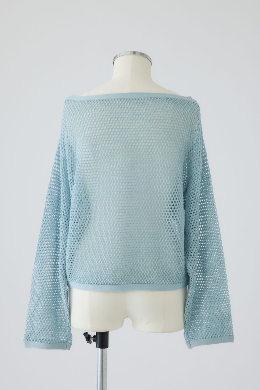 See through long sleeve tops L/BLU FREE
