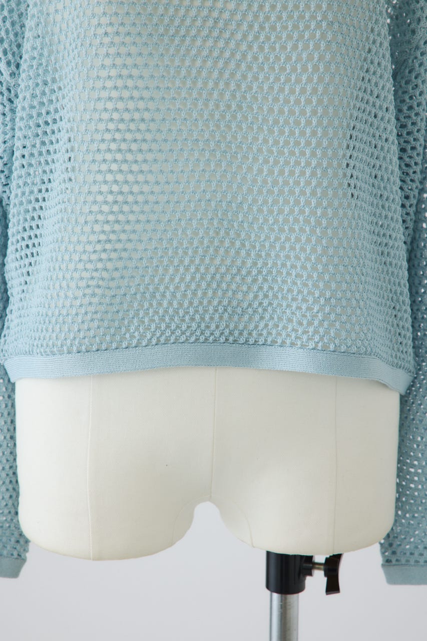 See through long sleeve tops L/BLU FREE