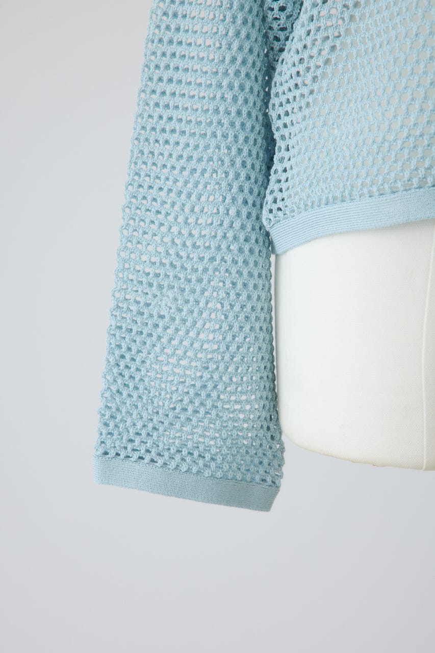 See through long sleeve tops L/BLU FREE