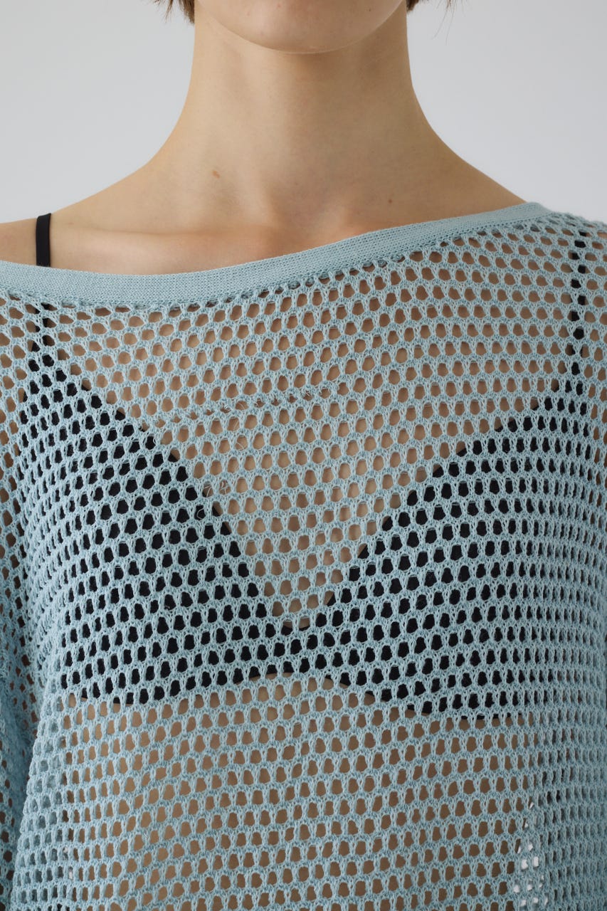 See through long sleeve tops L/BLU FREE