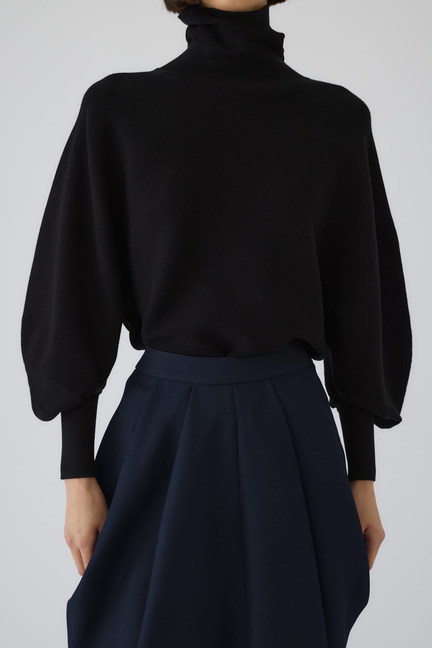 Dolman wide washable knit BLK 38