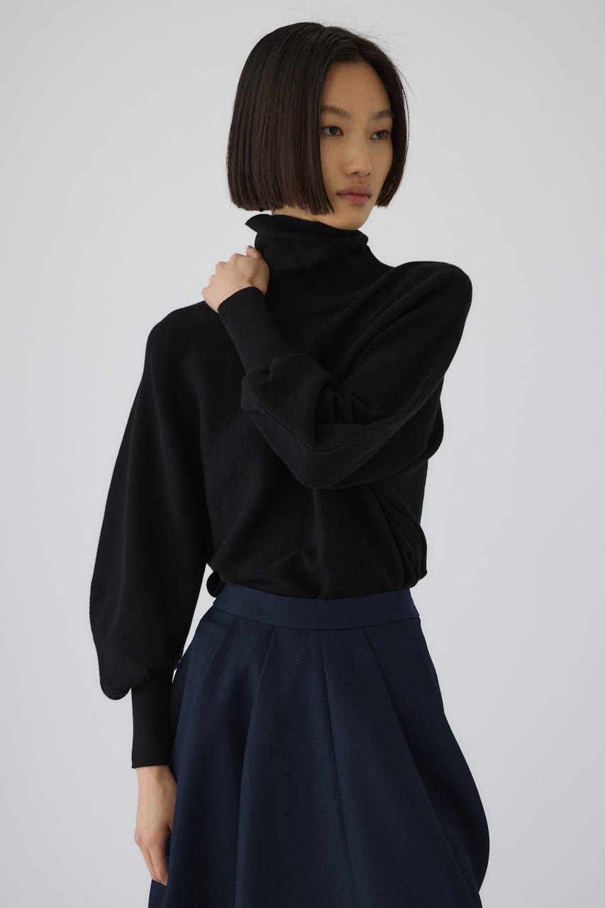 Dolman wide washable knit BLK 38