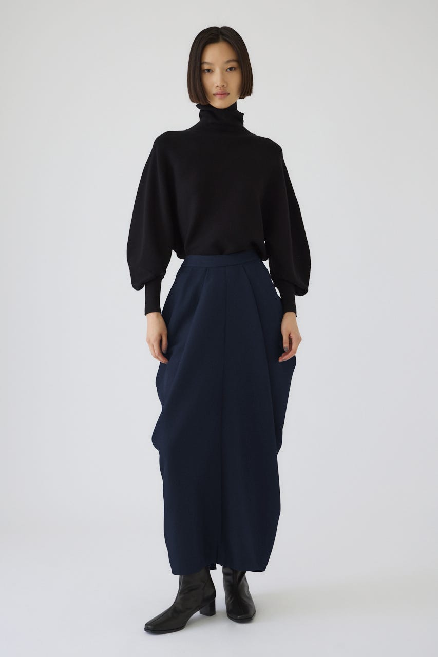 Dolman wide washable knit BLK 38