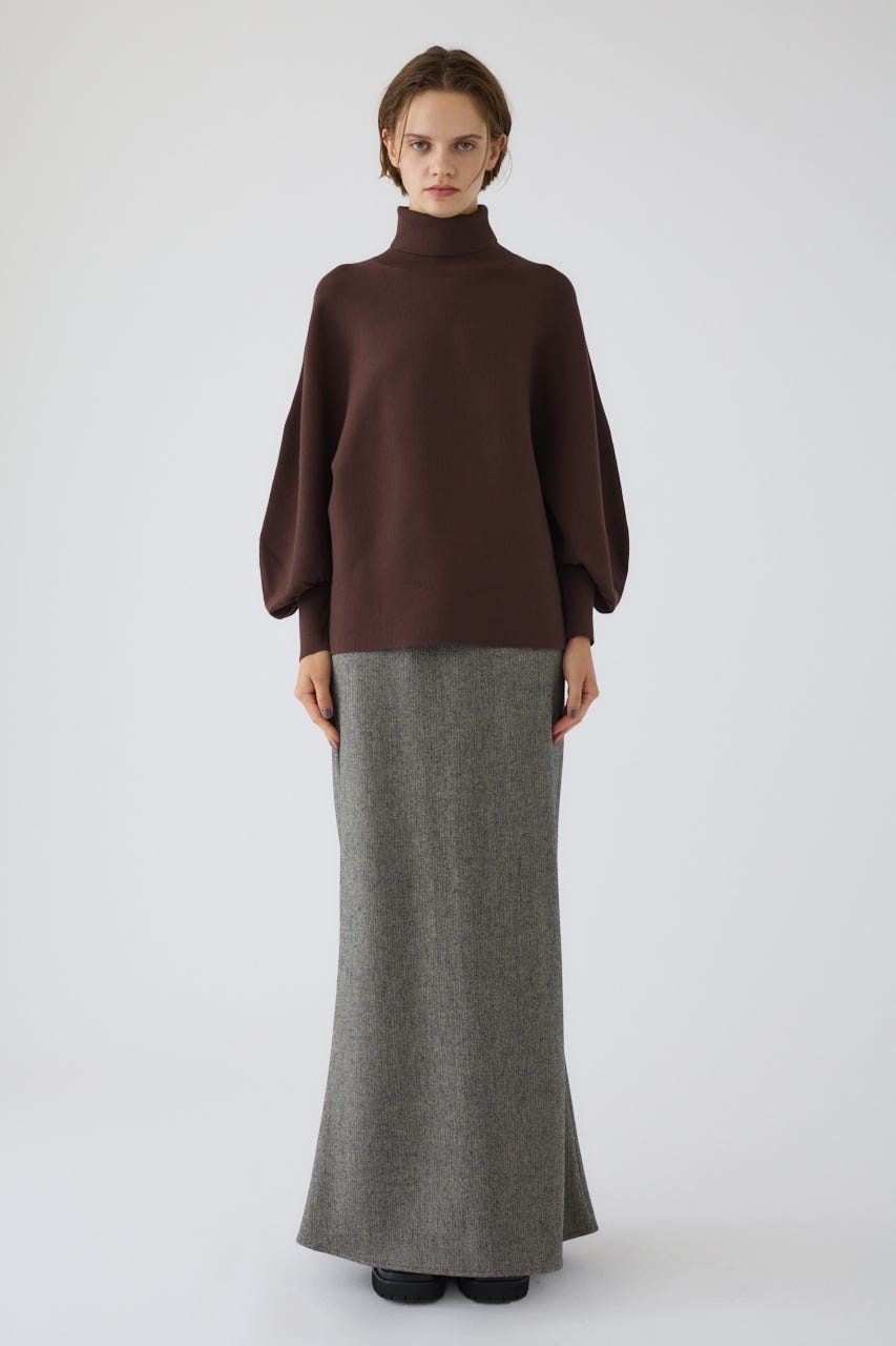 Dolman wide washable knit D/BRN 36