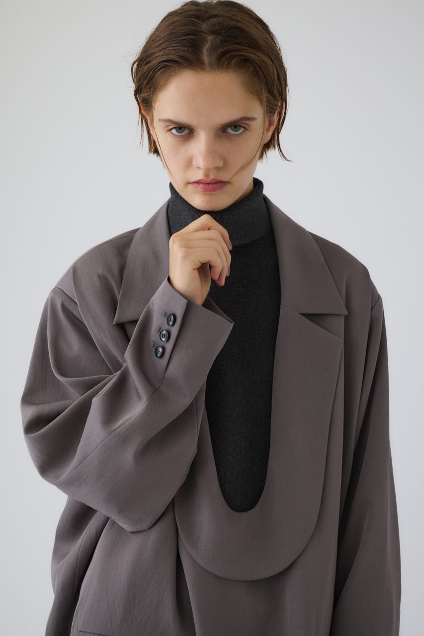 Dolman wide washable knit M/GRY 36