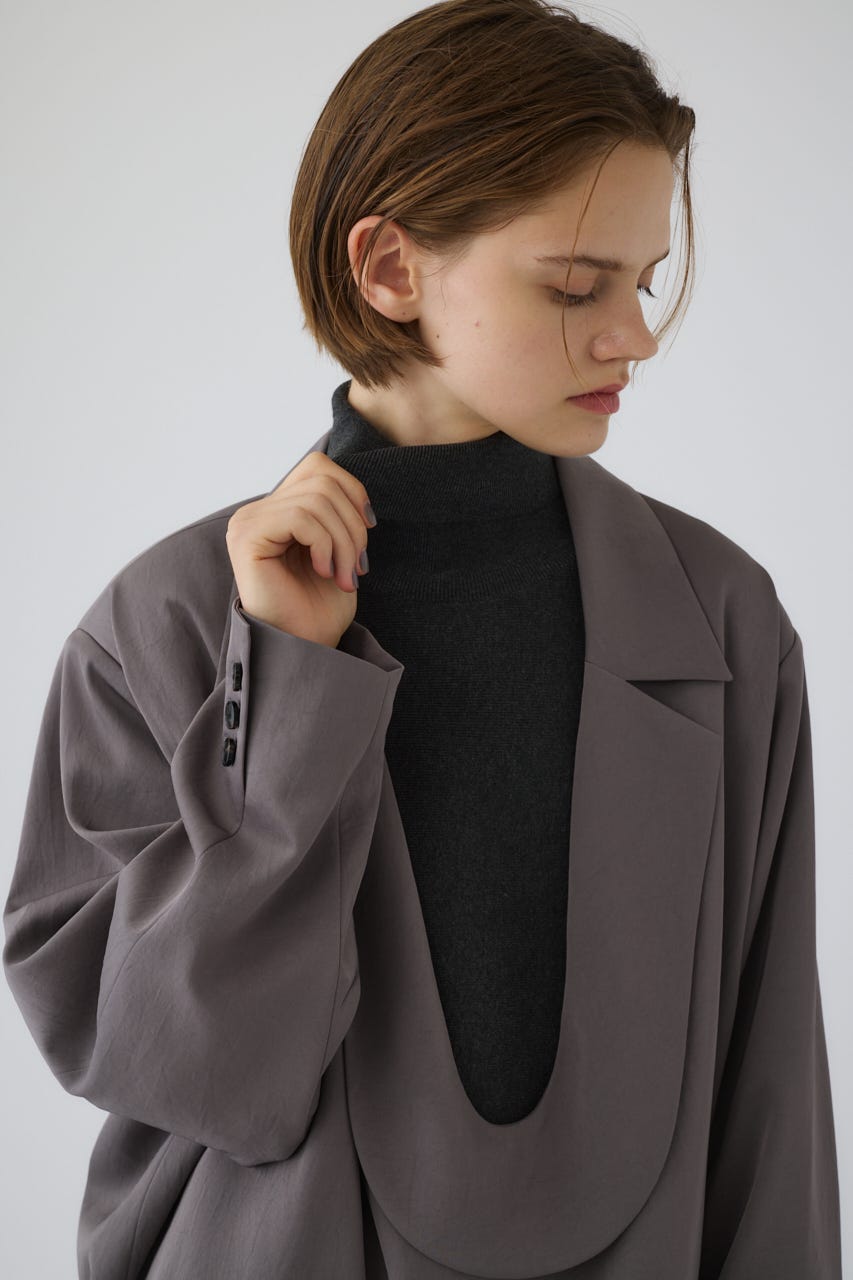 Dolman wide washable knit M/GRY 36