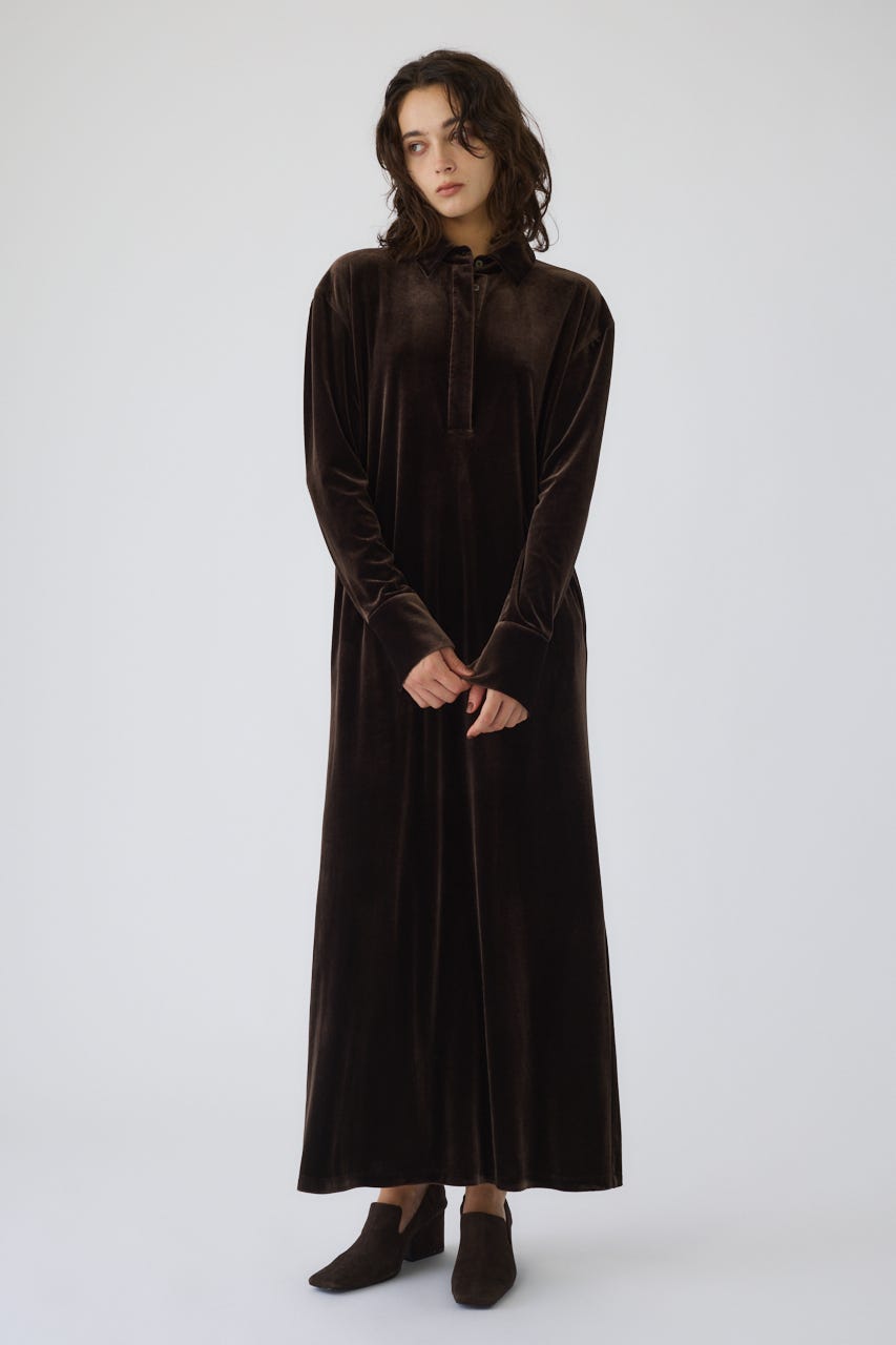 10/8- order start Velour shirt dress BRN 36