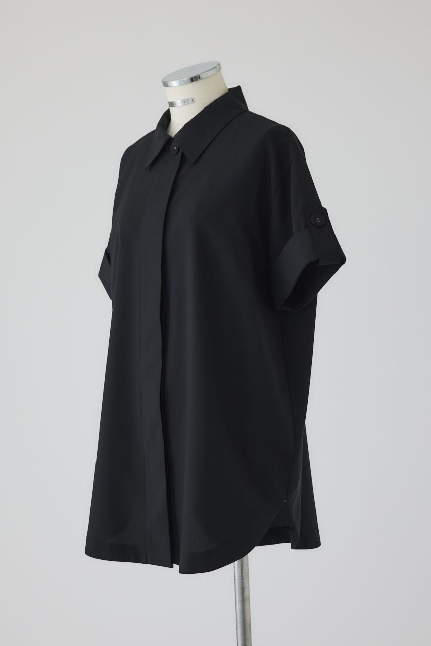 Linen like rugby SH BLK FREE