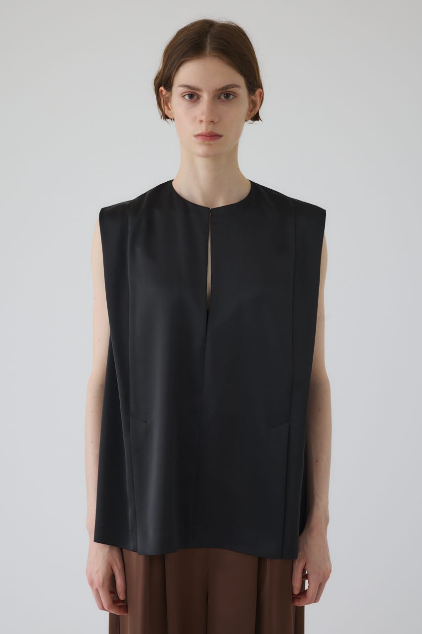 Satin chic vest BLK FREE
