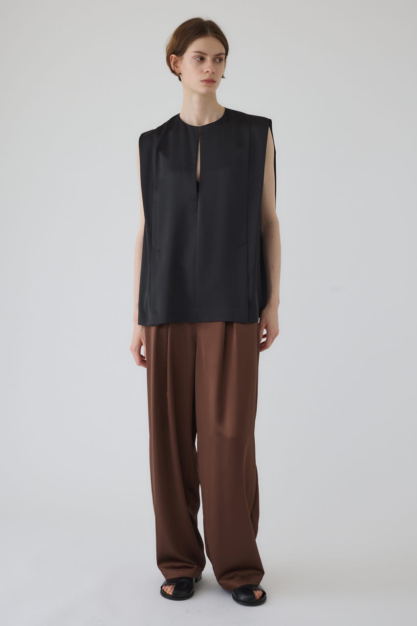 Satin chic vest BLK FREE