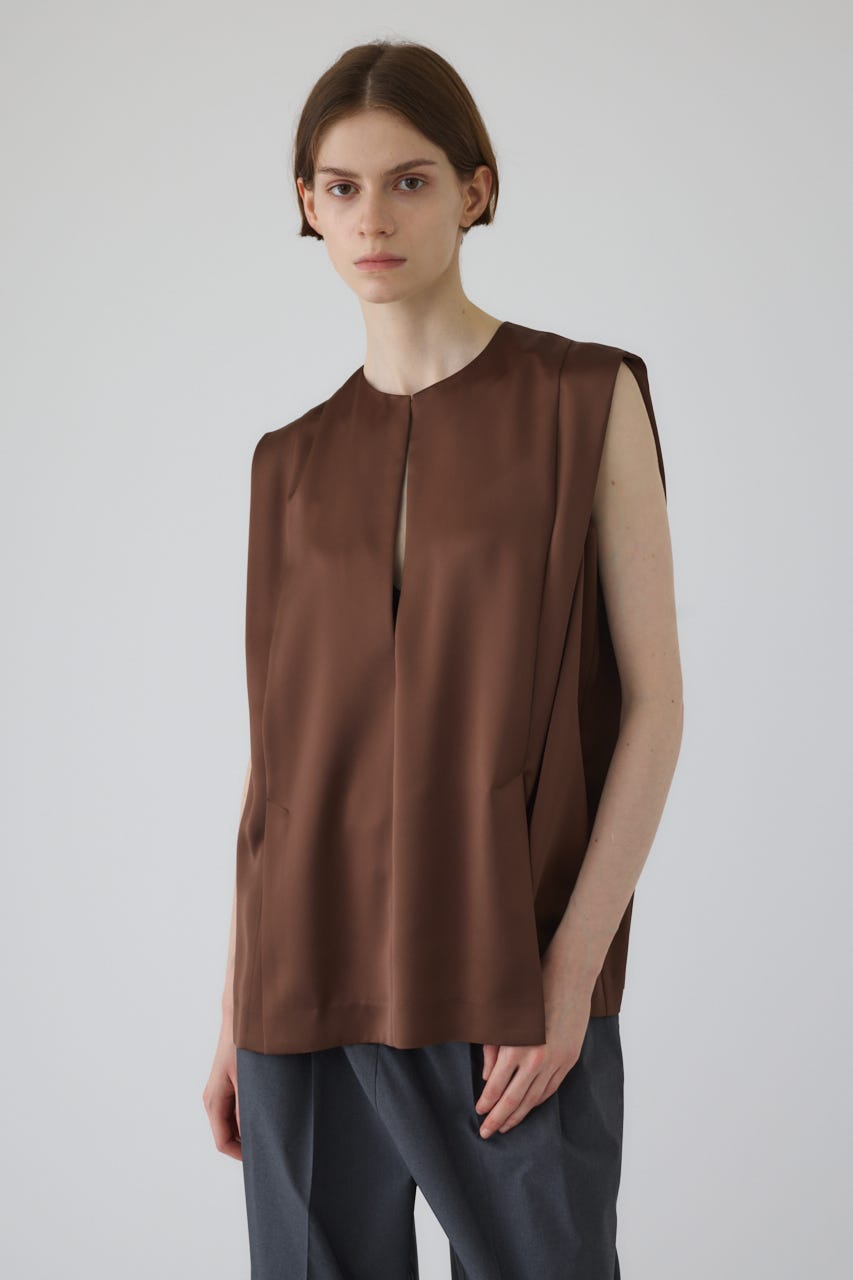 7/2- pre order start Satin chic vest BRN FREE