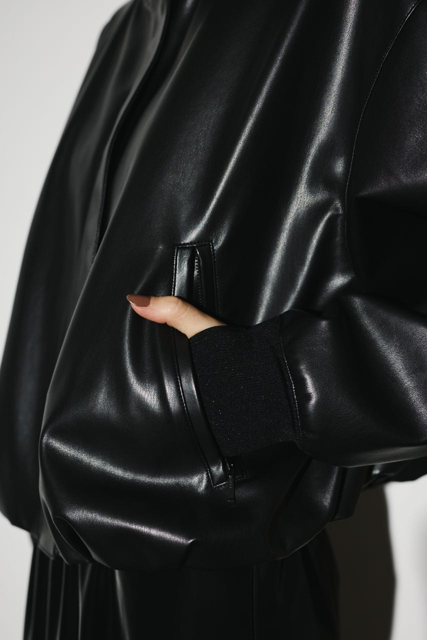 RIM.ARK | Synthetic leather short JK (JACKETS ) |RIM.ARK