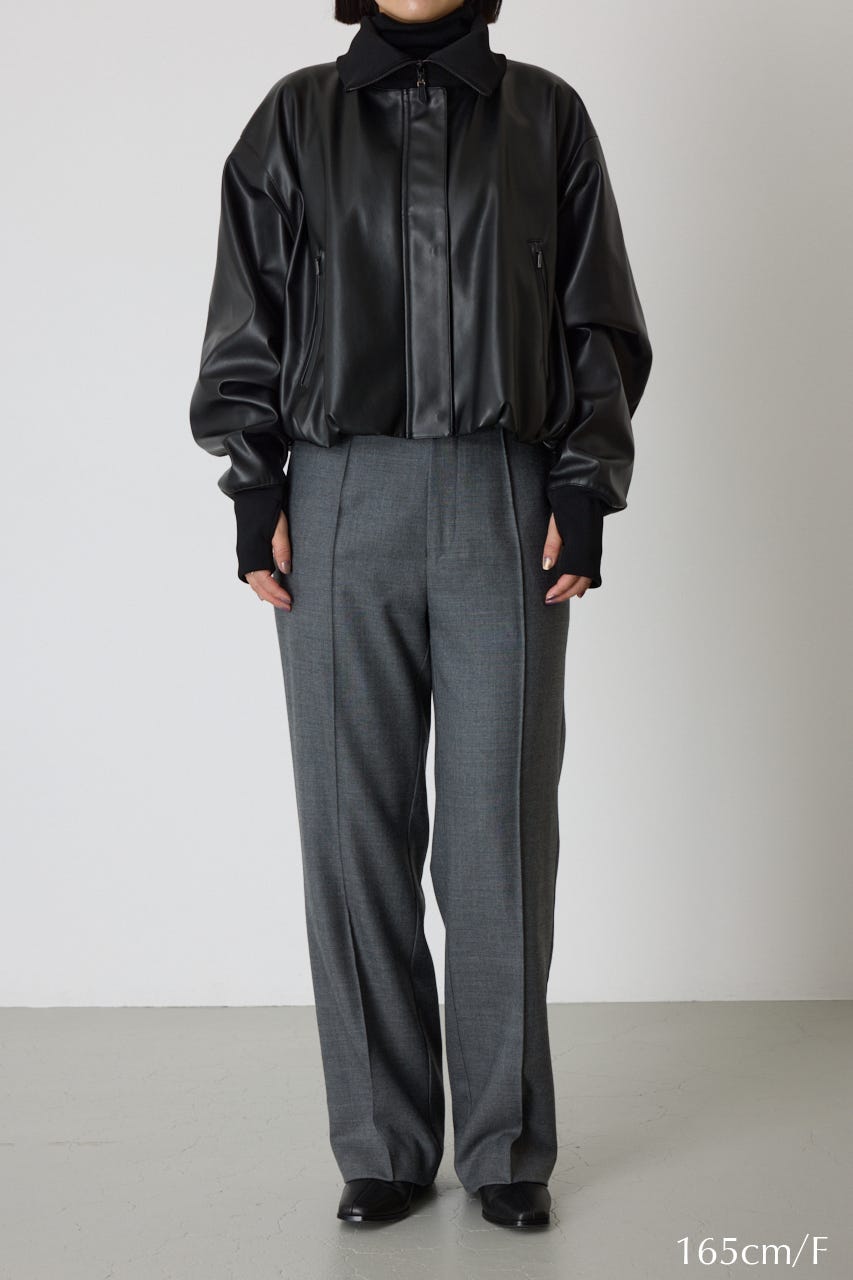 RIM.ARK リムアーク バルーンレザージャケット ブラック 本革 RIM.ARK | Synthetic leather short JK (JACKETS ) |RIM.ARK