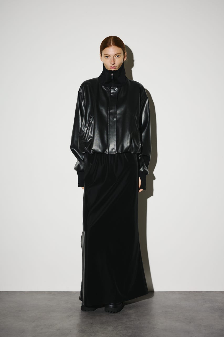 RIM.ARK | Synthetic leather short JK (JACKETS ) |RIM.ARK