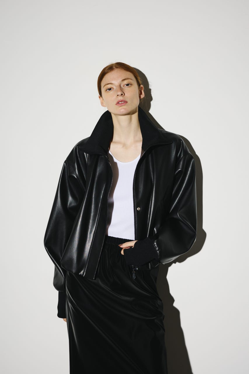 RIM.ARK ◌ leather like JK RIM.ARK | Synthetic leather short JK (JACKETS ) |RIM.ARK