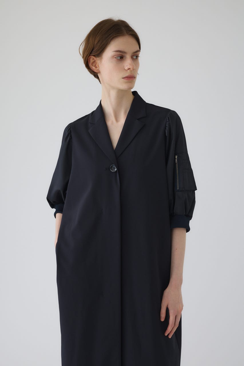 ワンピース RIM.ARK MA-1 sleeve H/S OP RIM.ARK | MA-1 sleeve H/S OP (LONG DRESS ) |RIM.ARK ONLINE STORE