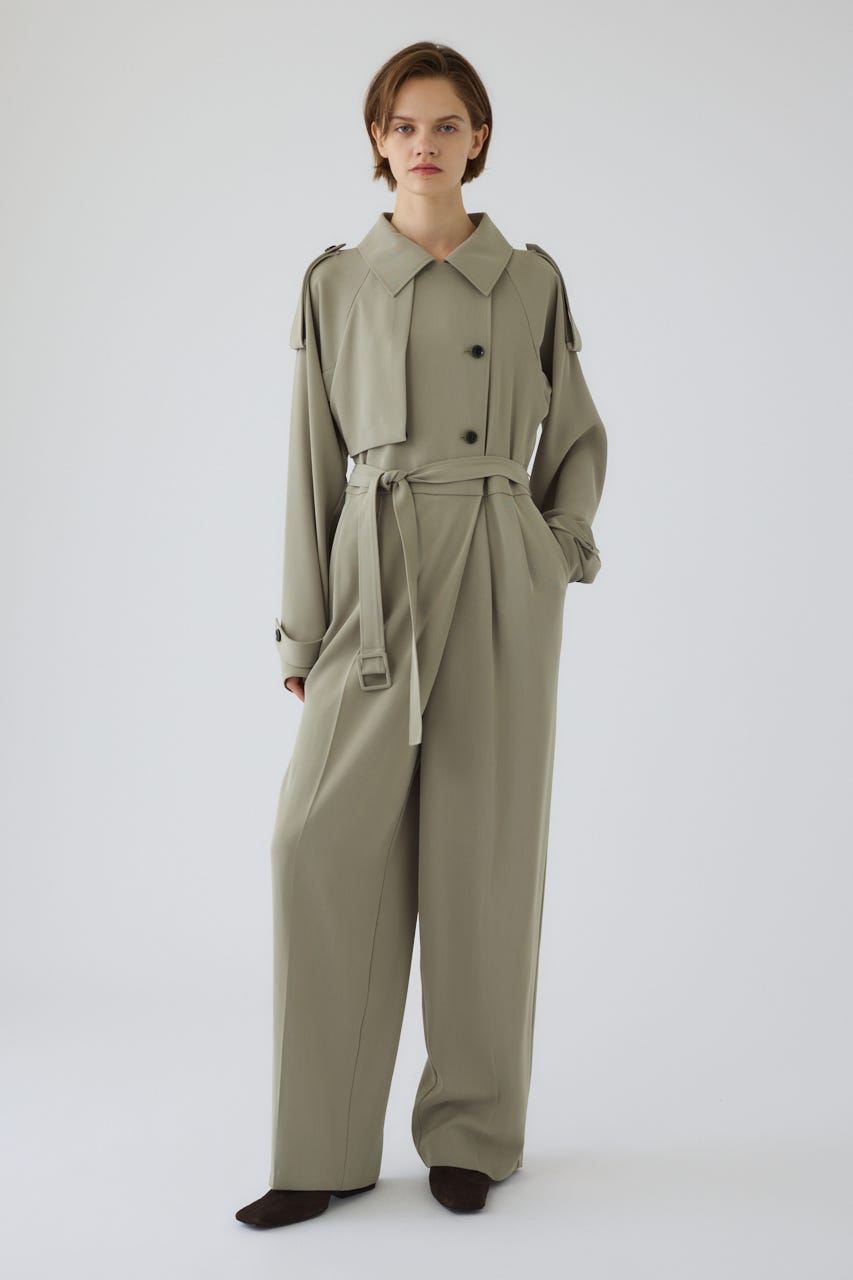 RIM.ARK Slacks all in one ¥24,200 RIM.ARK | Round silhouette satin PT (PANTS ) |RIM.ARK ONLINE