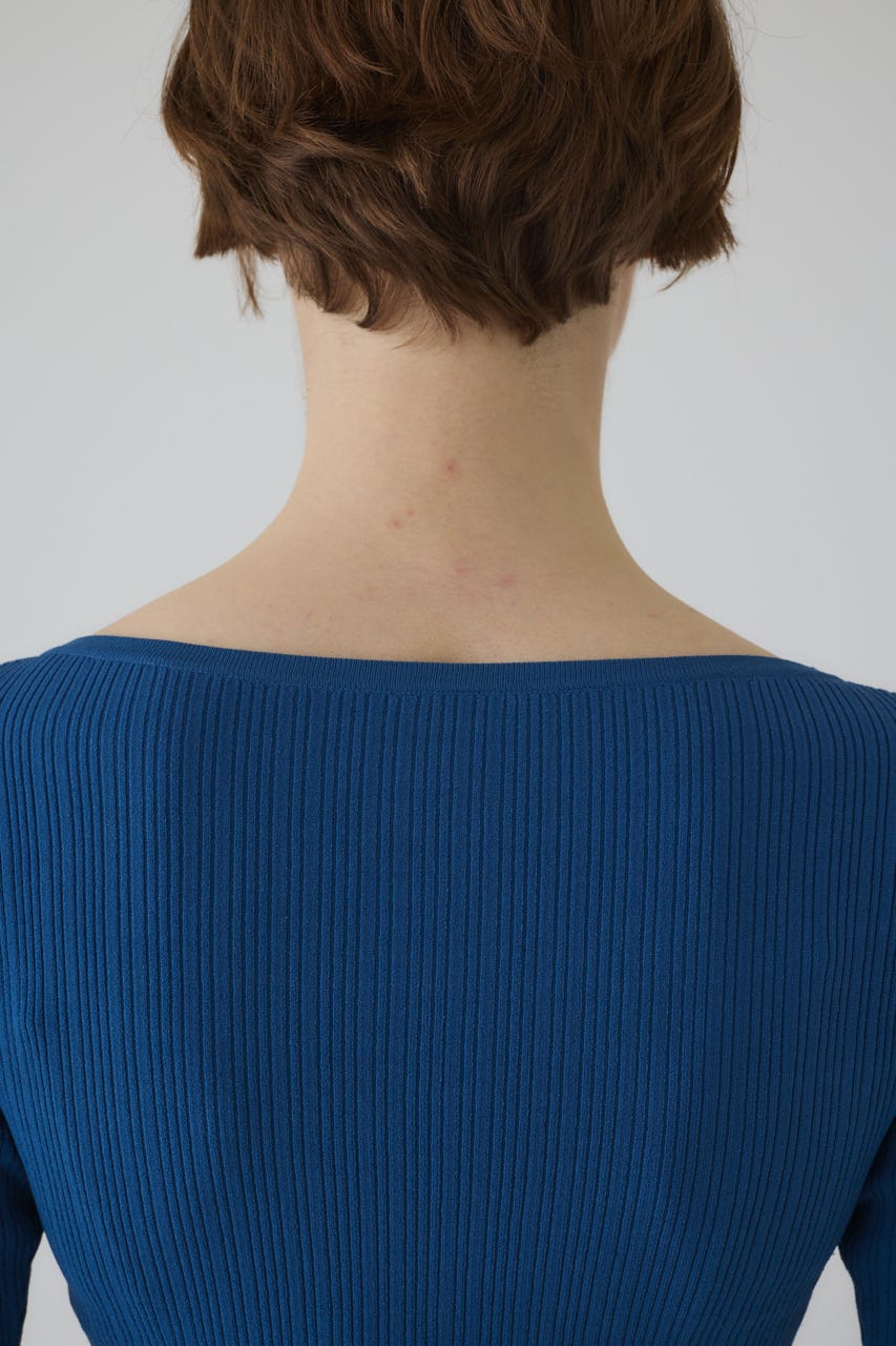 トップス RIM.ARK Back long square knit tops RIM.ARK back long square knit tops