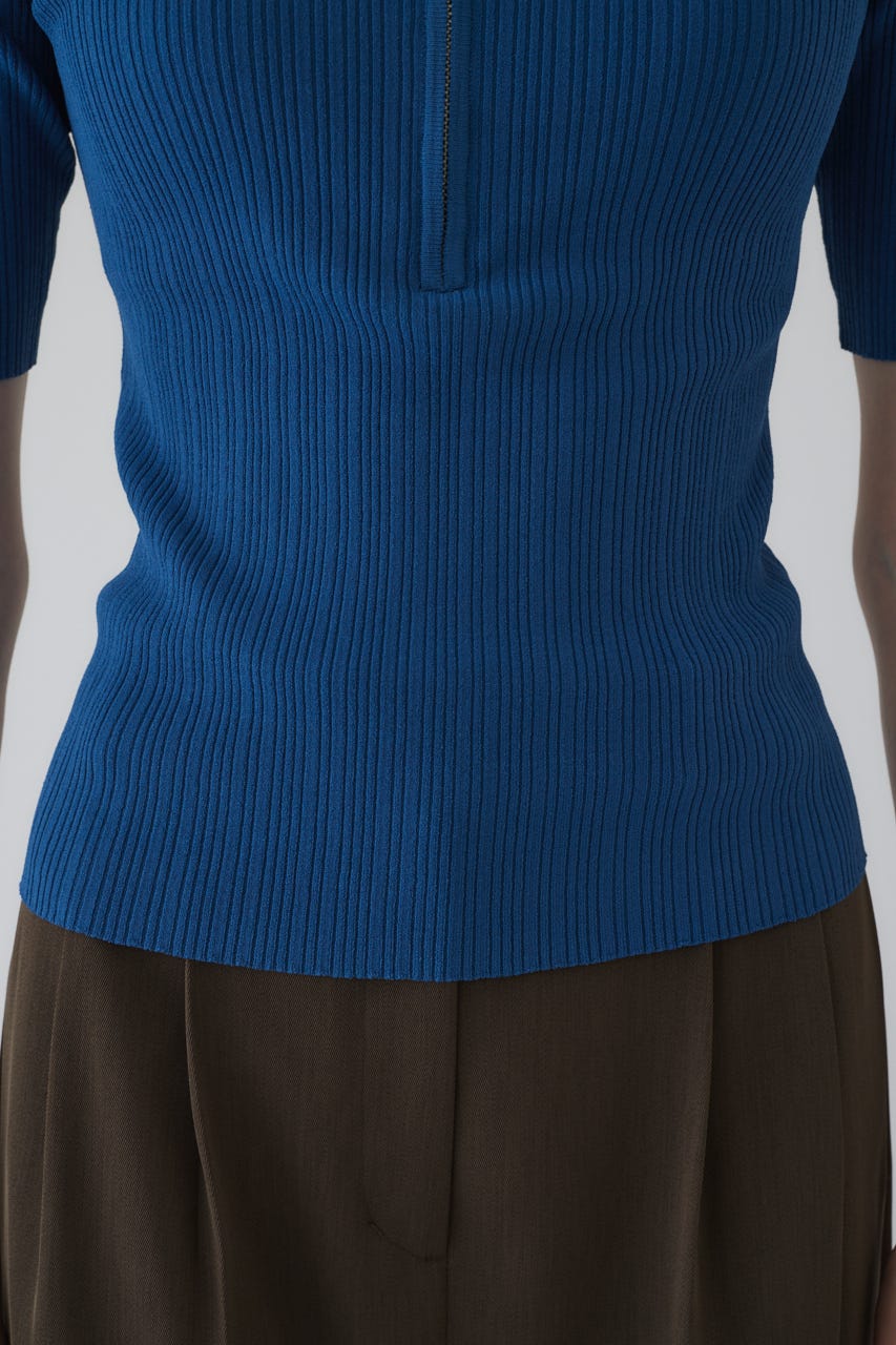 RIM.ARK | Rib zipper knit tops (KNITWEAR ) |RIM.ARK ONLINE STORE