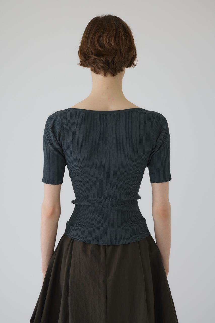 【8/26まで】MULTI SHOULDER PARTS RIB TOPS RIM.ARK | Rib zipper knit tops (KNITWEAR ) |RIM.ARK ONLINE STORE