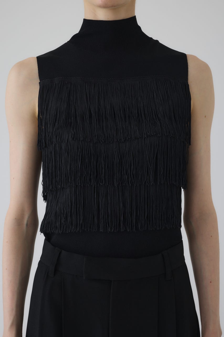 RIM.ARK | Fringe N/S knit tops (KNITWEAR ) |RIM.ARK ONLINE STORE