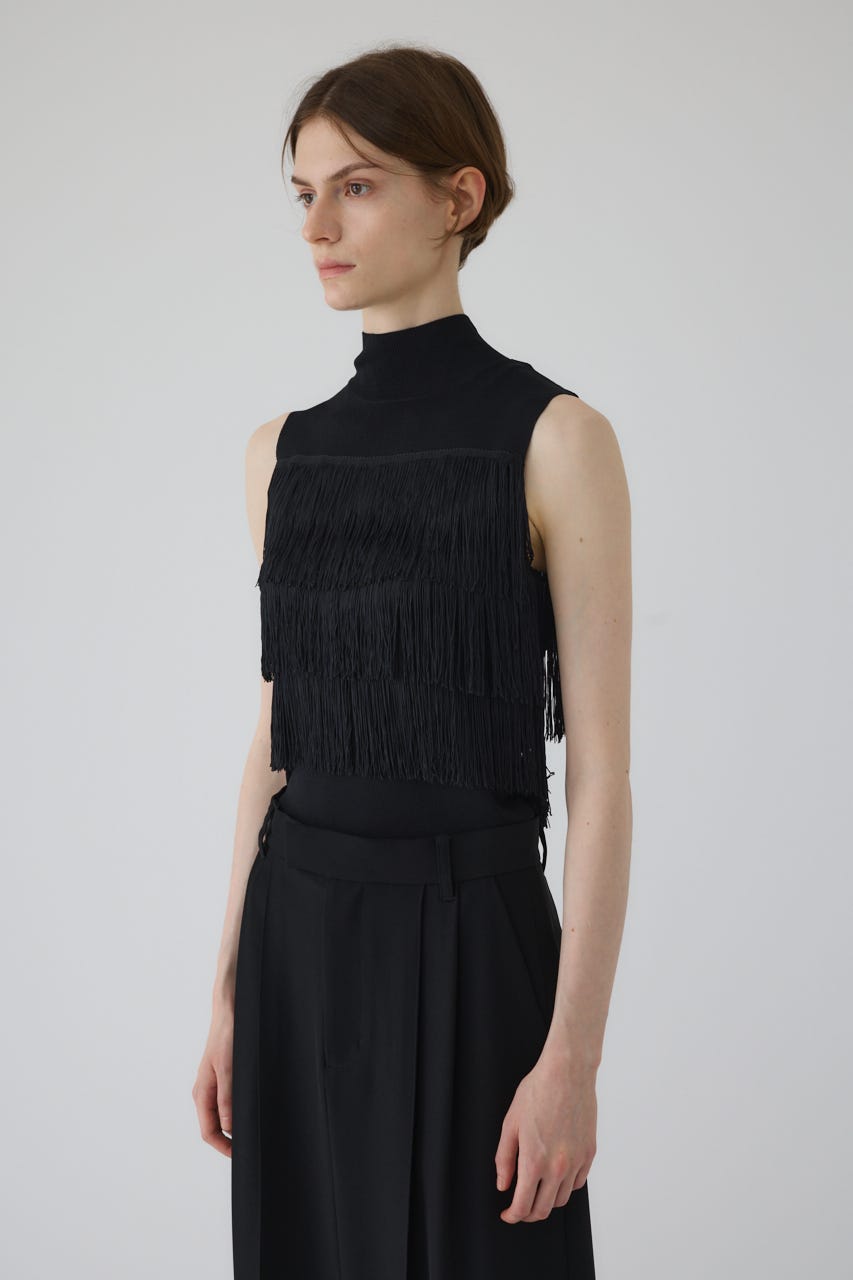 RIM.ARK | Fringe N/S knit tops (KNITWEAR ) |RIM.ARK ONLINE STORE
