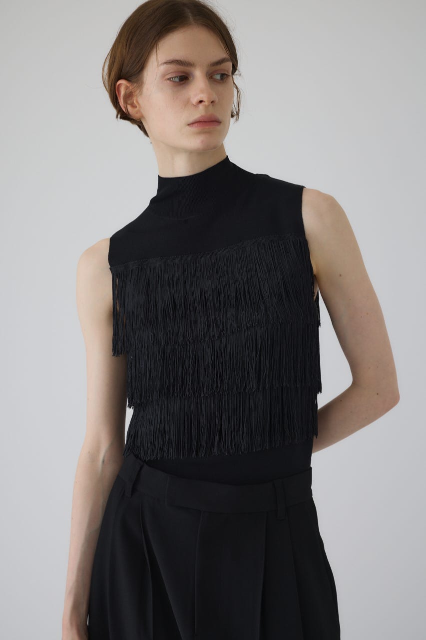 7/2- order start Fringe N/S knit tops BLK 36