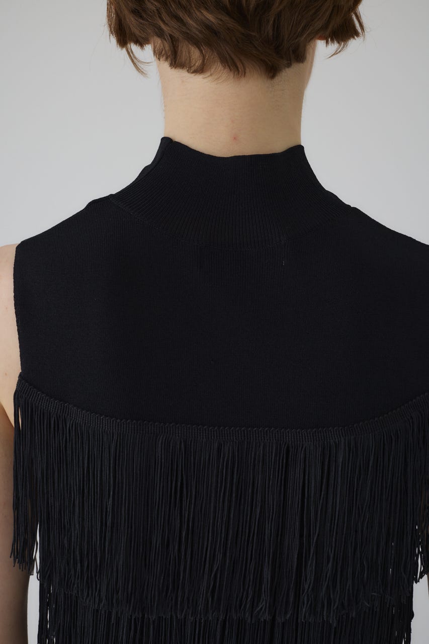RIM.ARK Fringe N/S knit tops ブラウン RIM.ARK | Fringe N/S knit tops (KNITWEAR ) |RIM.ARK ONLINE STORE
