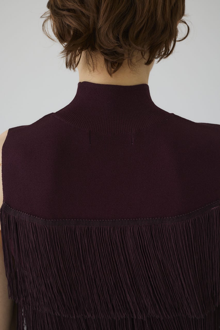 RIM.ARK | Fringe N/S knit tops (KNITWEAR ) |RIM.ARK ONLINE STORE