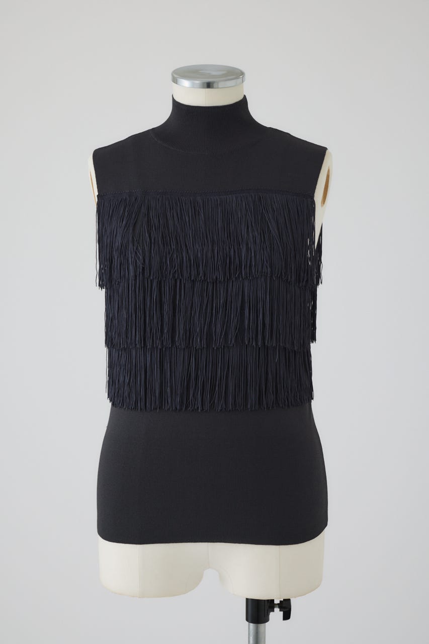RIM.ARK | Fringe N/S knit tops (KNITWEAR ) |RIM.ARK ONLINE STORE