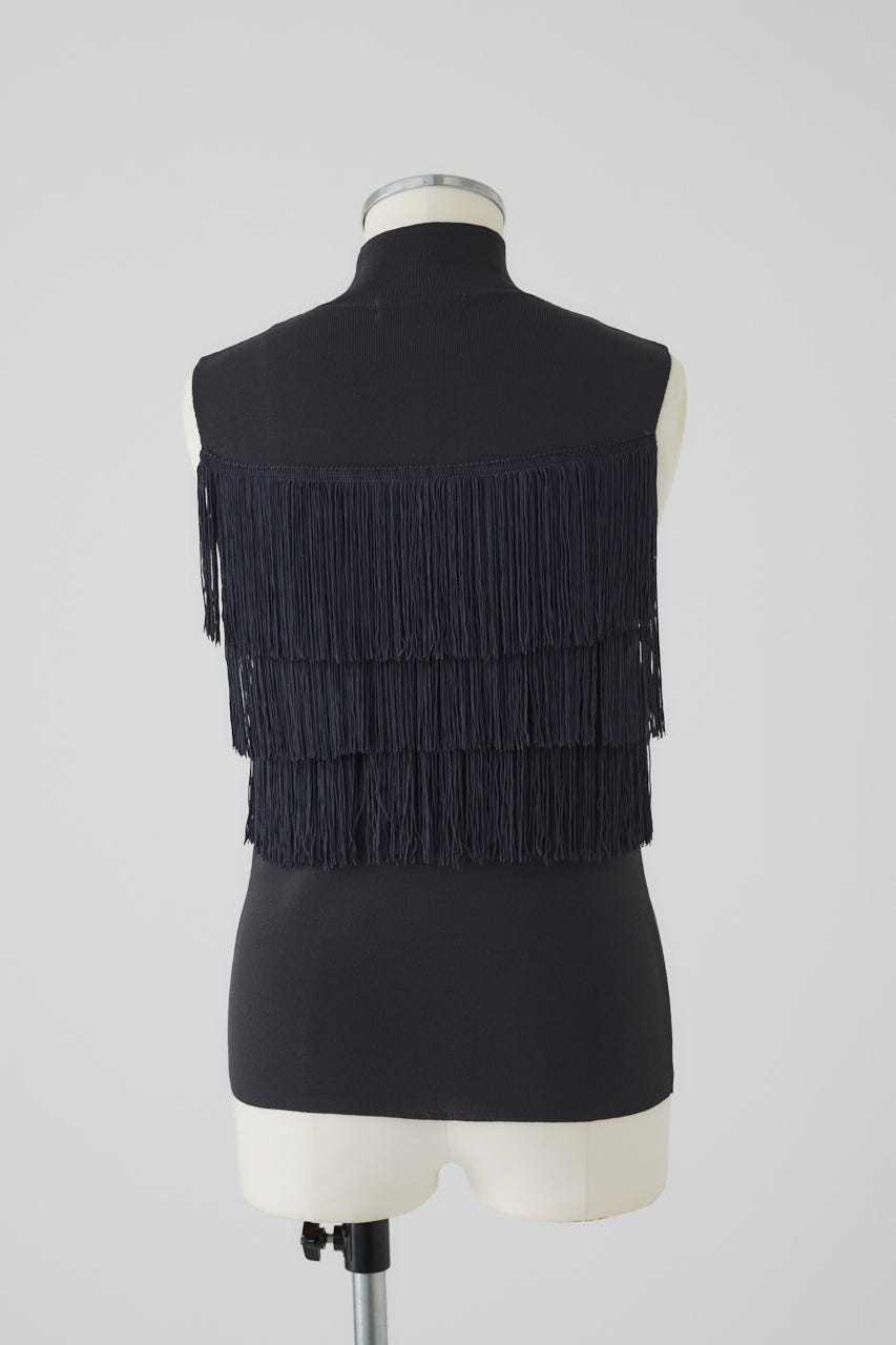 RIM.ARK Fringe N/S knit tops ブラウン RIM.ARK | Fringe N/S knit tops (KNITWEAR ) |RIM.ARK ONLINE STORE