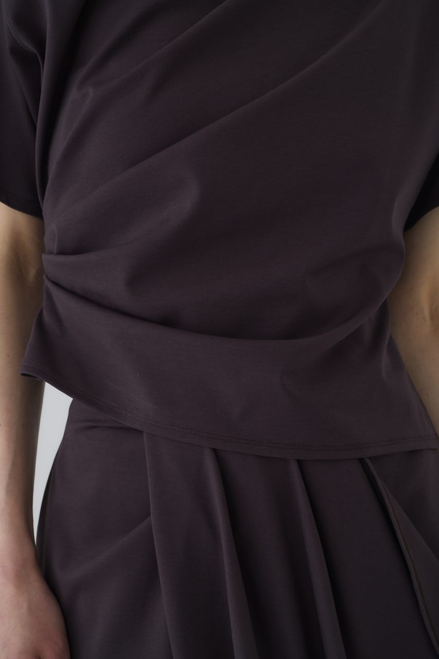 RIM.ARK(リムアーク)Asymmetry cut tops RIM.ARK | Asymmetry tuck cut tops (T-SHIRT(SHORT SLEEVE