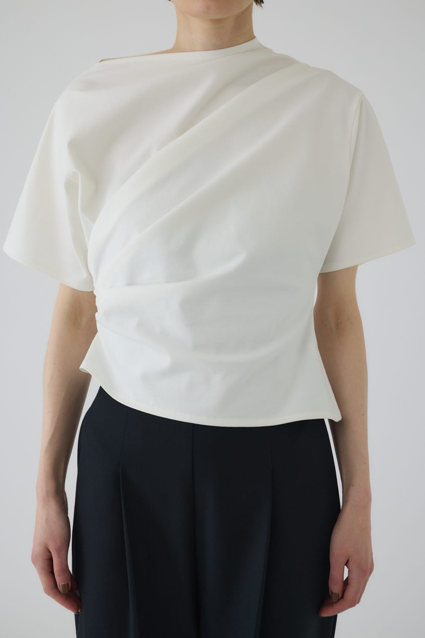 6/18- order start Asymmetry tuck cut tops WHT FREE