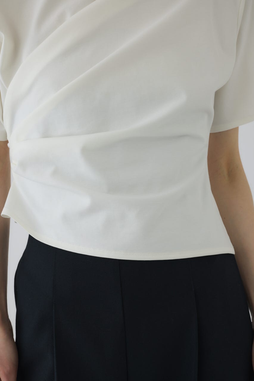 RIM.ARK(リムアーク)Asymmetry cut tops RIM.ARK | Asymmetry tuck cut tops (T-SHIRT(SHORT SLEEVE