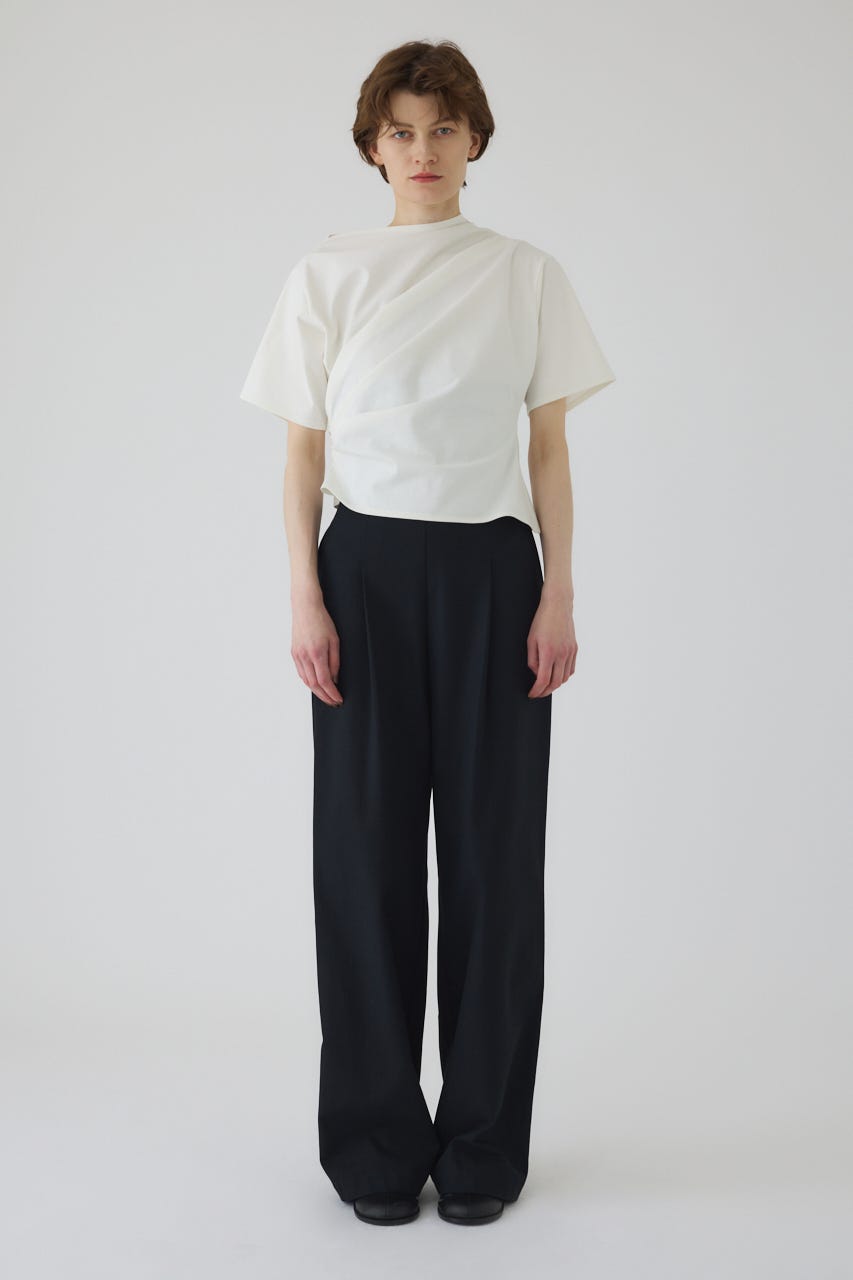 RIM.ARK(リムアーク)Asymmetry cut tops RIM.ARK | Asymmetry tuck cut tops (T-SHIRT(SHORT SLEEVE