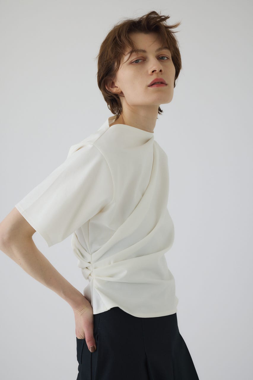 RIM.ARK(リムアーク)Asymmetry cut tops RIM.ARK | Asymmetry tuck cut tops (T-SHIRT(SHORT SLEEVE