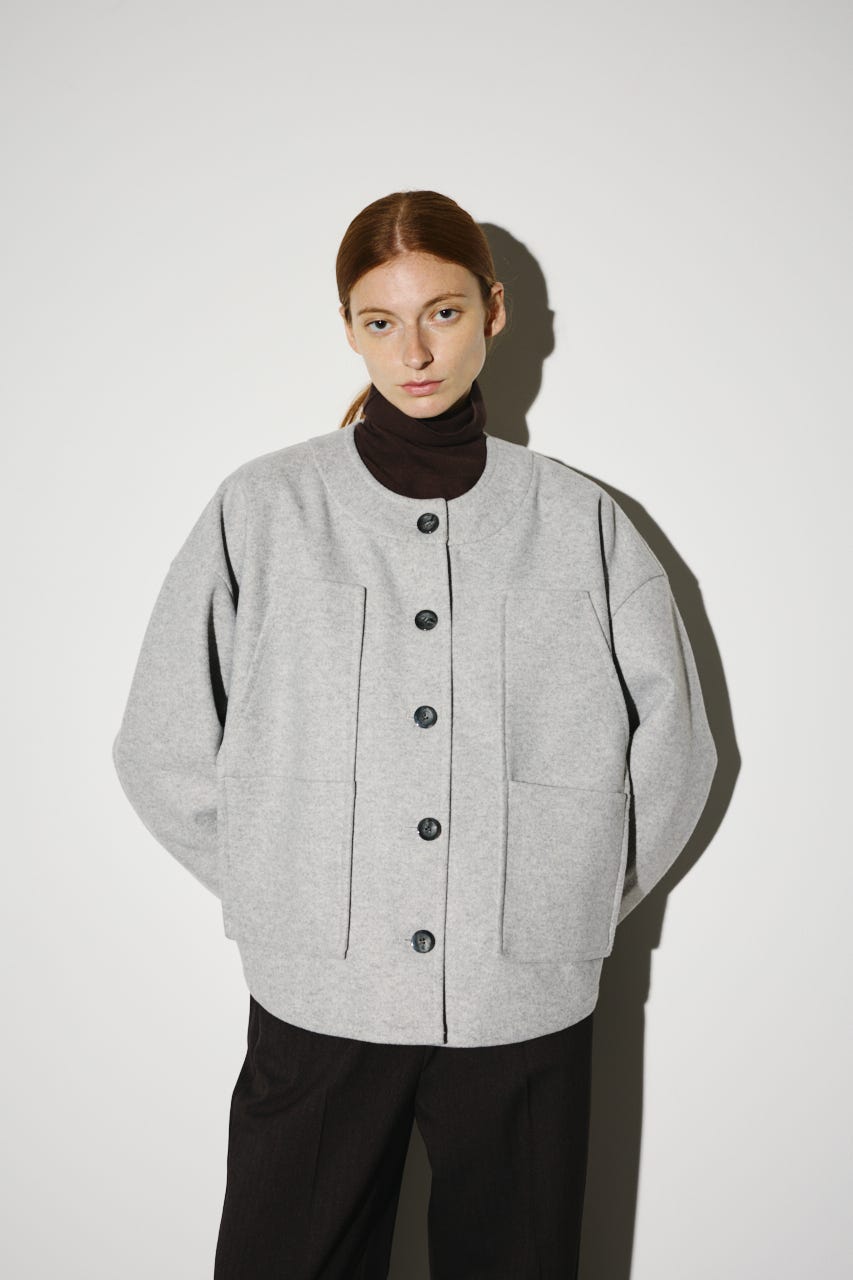 【25WINTER PRE ORDER】Woollet blouson L/GRY FREE