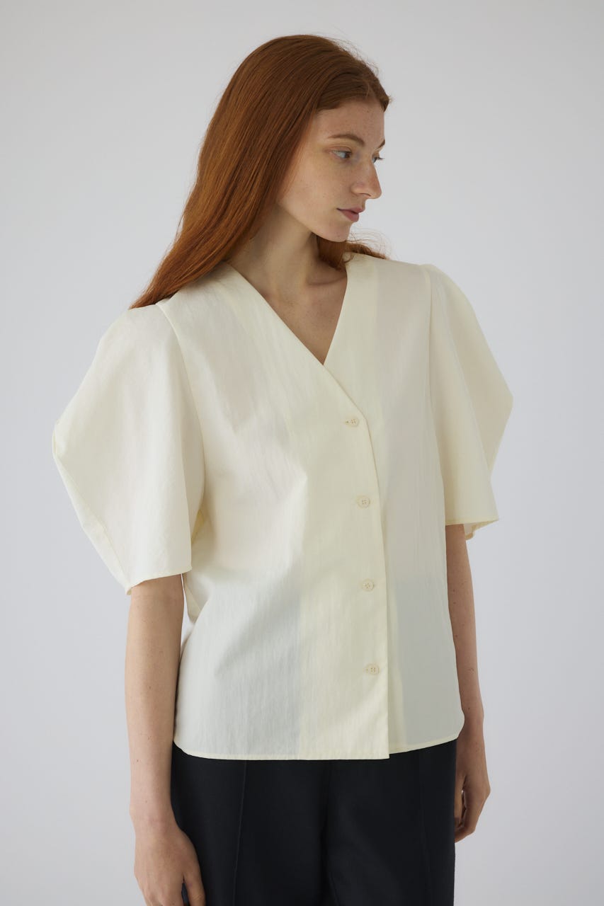 8/1- order start Volume sleeve v-neck SH WHT FREE