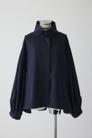 【美品】RIM.ARK  Stand collar poncho RIM.ARK Stand collar poncho ライトカーキ