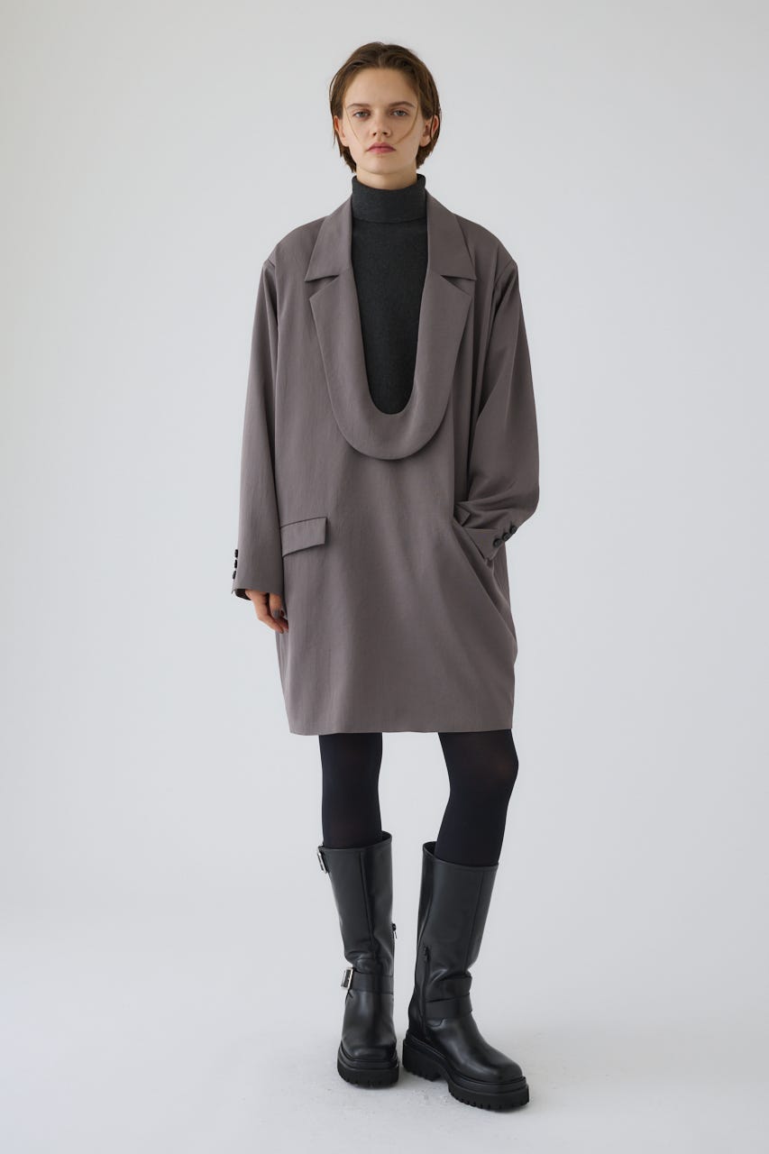 10/8- order start Tailored mini dress GREIGE 38