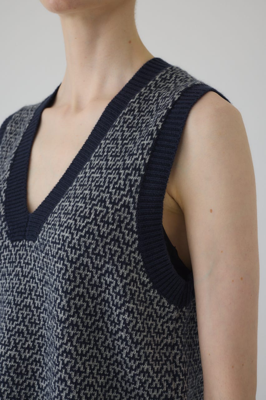 【新品】今期RIM.ARKリムアーク　クラシカルニットベスト　ネイビー RIM.ARK | Classical knit vest (KNITWEAR ) |RIM.ARK ONLINE STORE