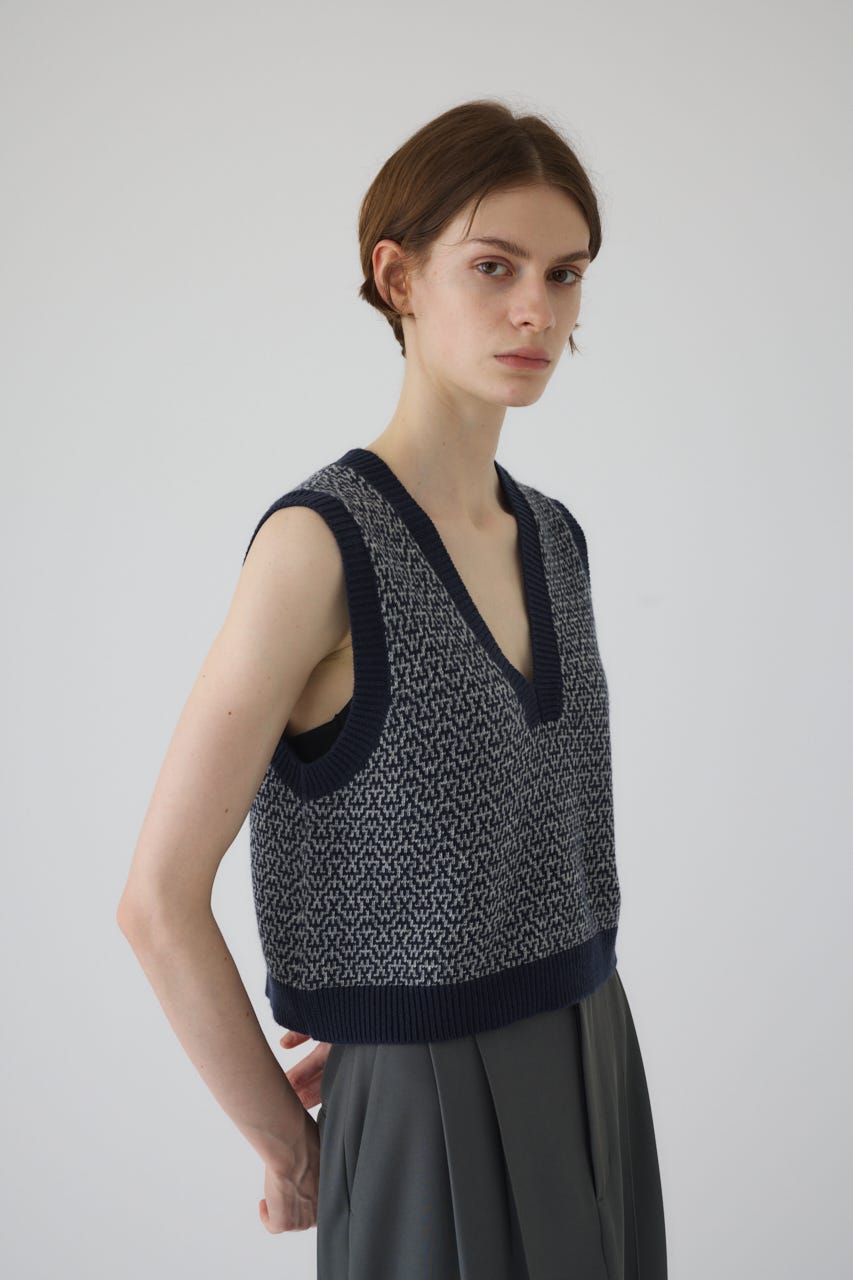 RIM.ARK | Classical knit vest (KNITWEAR ) |RIM.ARK ONLINE STORE