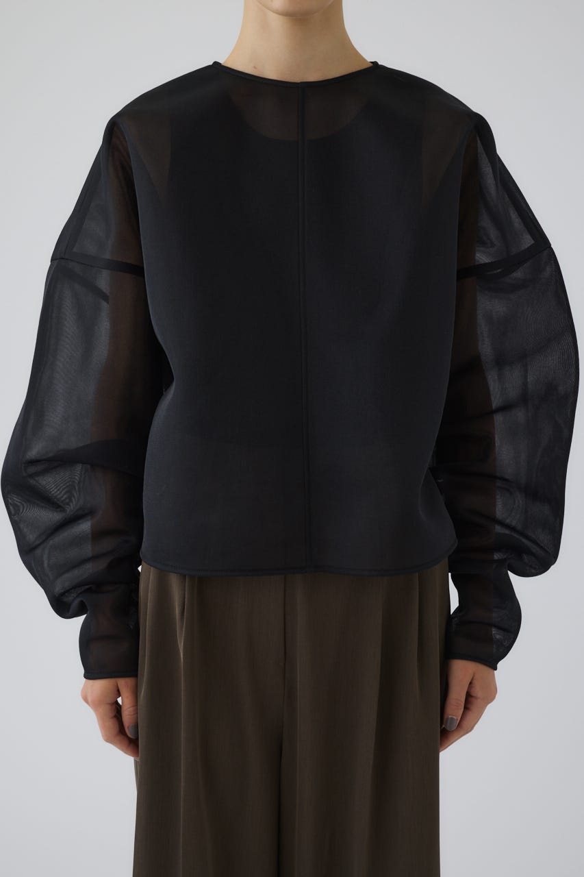 RIM.ARK ◌ ノーカラーライトジャケット 36サイズ RIM.ARK］Nocollar Light Jacket / Style up Highweist Pants