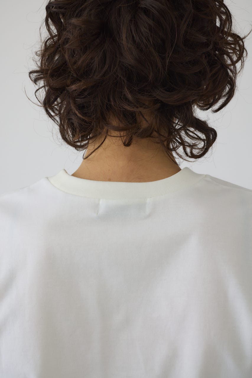 New basic short tee WHT FREE