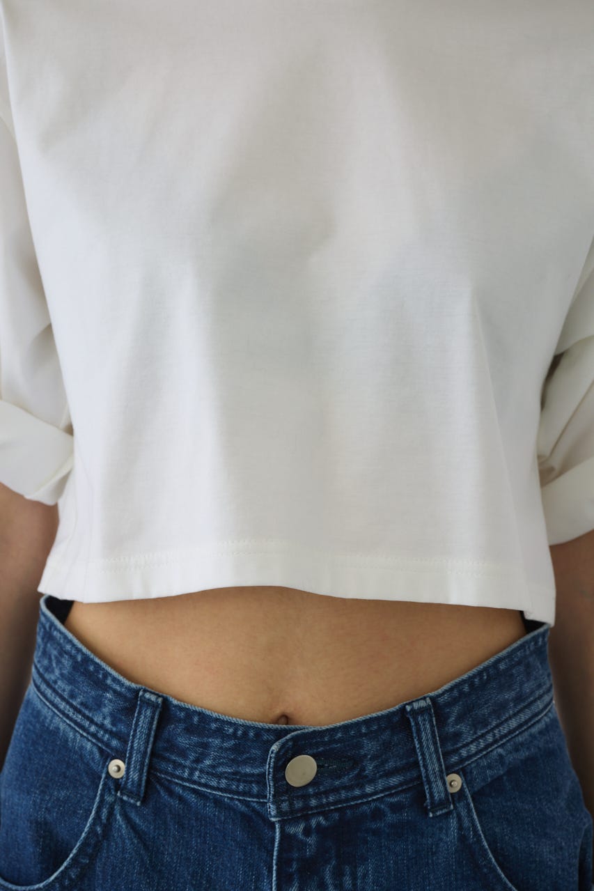New basic short tee WHT FREE