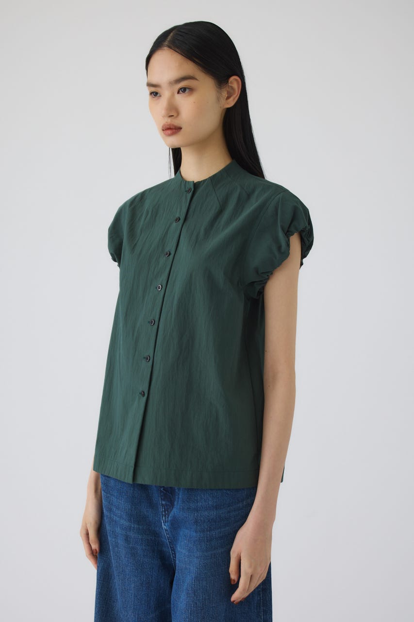 7/15- order start Bottle neck volume blouse GRN FREE