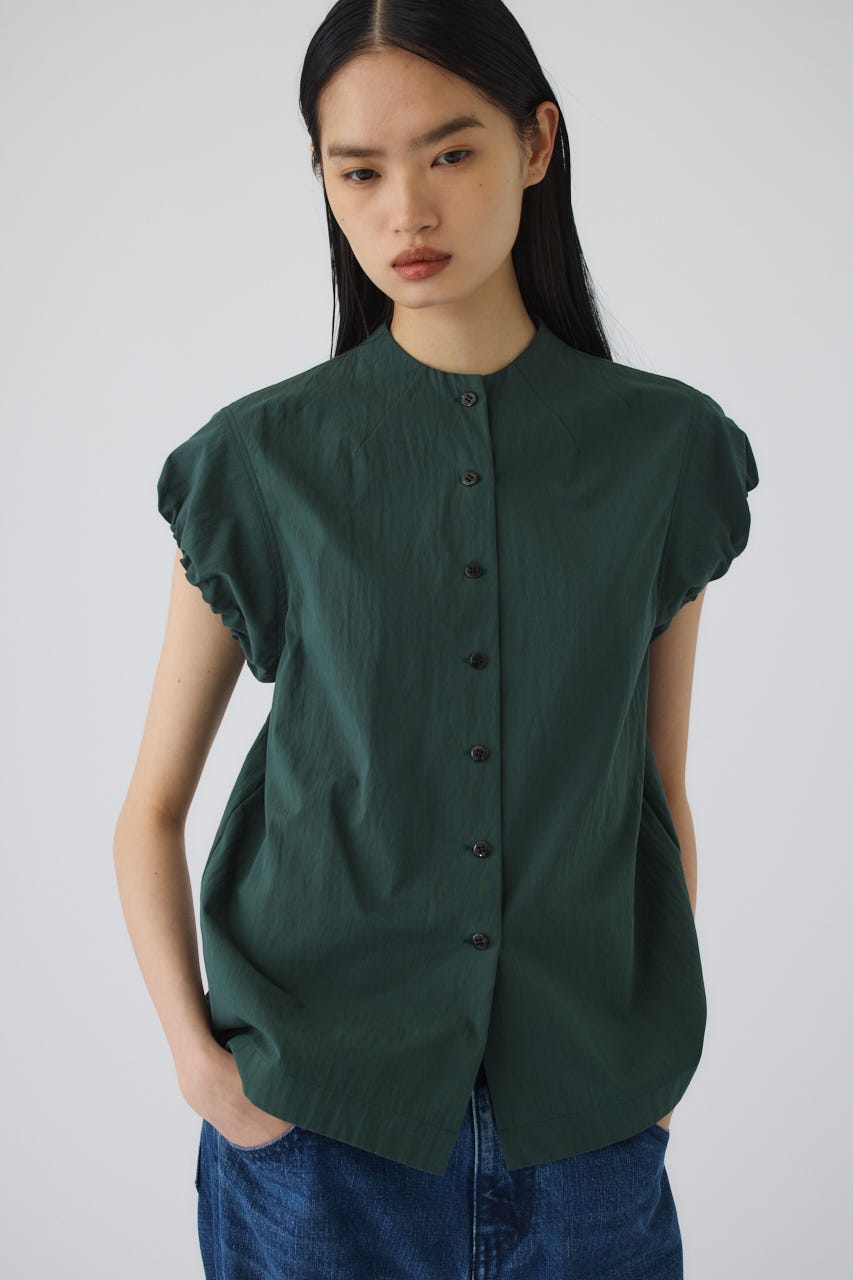 7/15- order start Bottle neck volume blouse GRN FREE