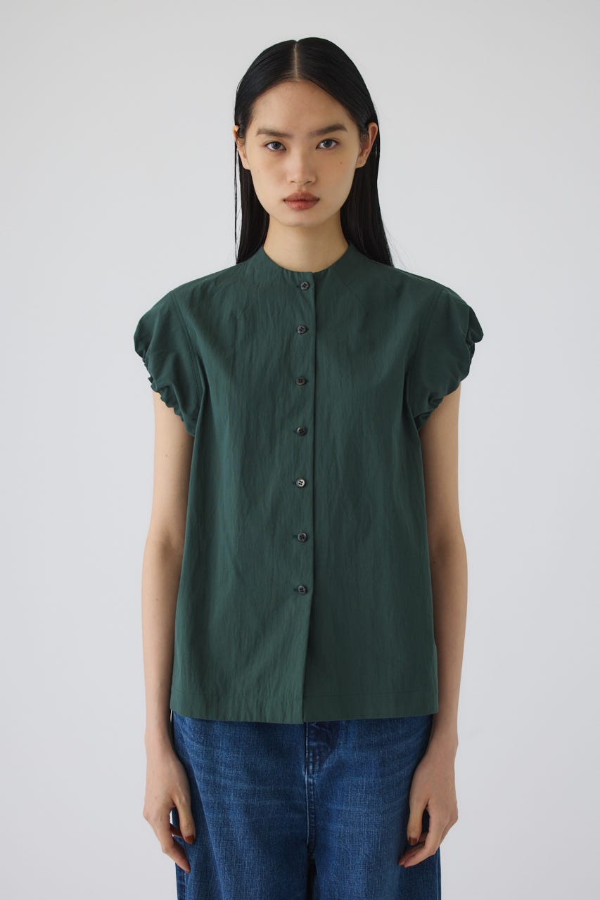 7/15- order start Bottle neck volume blouse GRN FREE