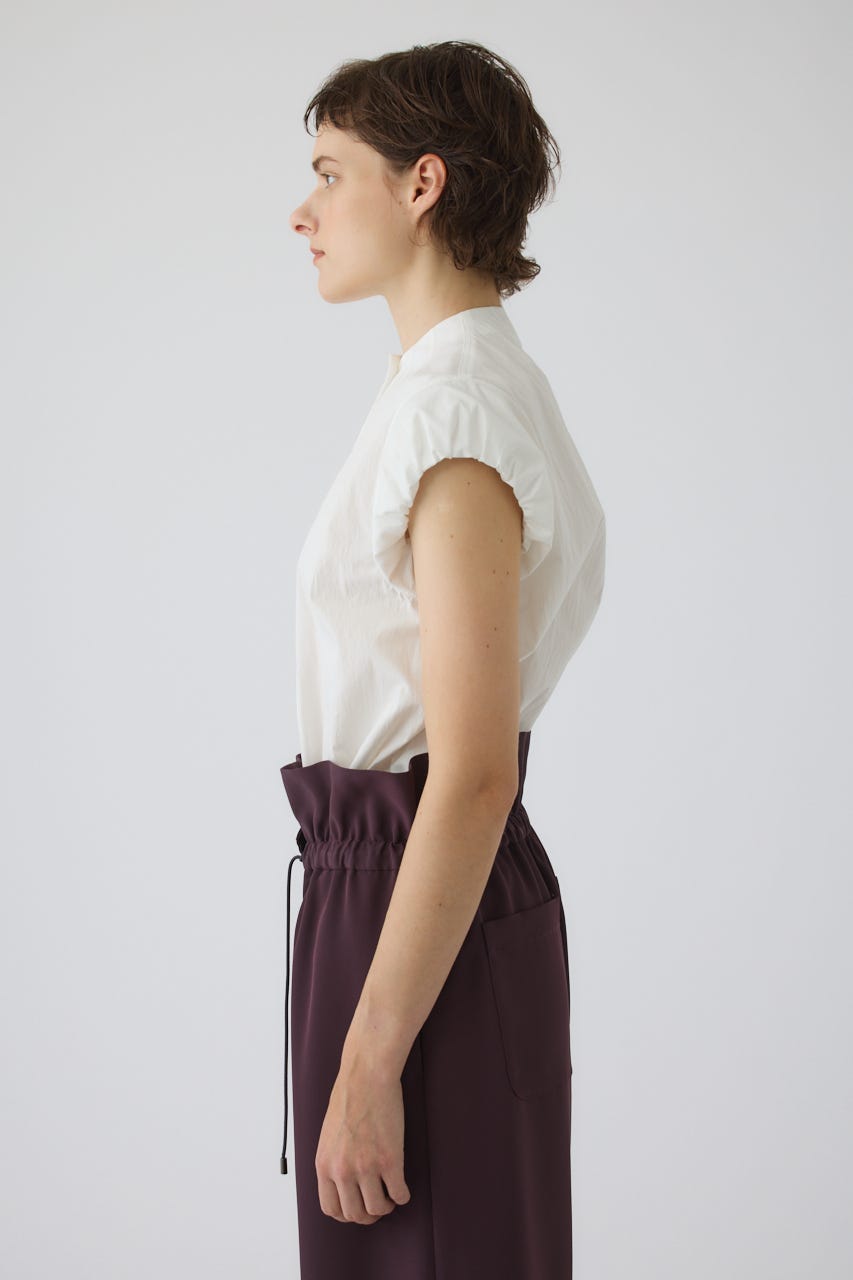 7/15- order start Bottle neck volume blouse WHT FREE